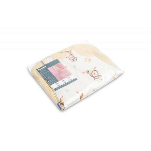 Spací pytel mušelín, bavlna, Bunny, 80x50cm, M - béžový