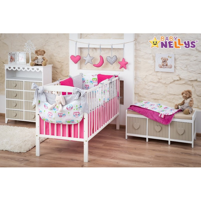 14-dielny set mega sada Be LOVE - Malina / sivá - sovička