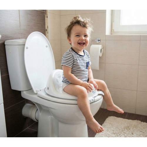 Adaptér, tréningové sedátko na WC Sovíky, biele