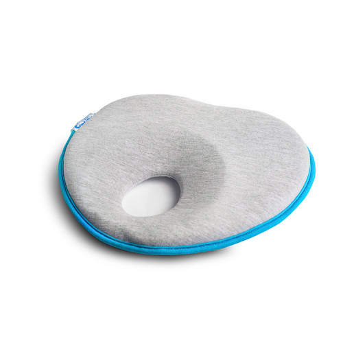 Ergonomický, tvarujúci vankúšik pre bábätko - šedý, tyrkys