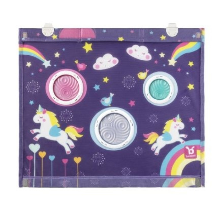 Slnečná clona do auta 45×52 cm – farebná sieťovaná clona pre deti od narodenia, Unicorn