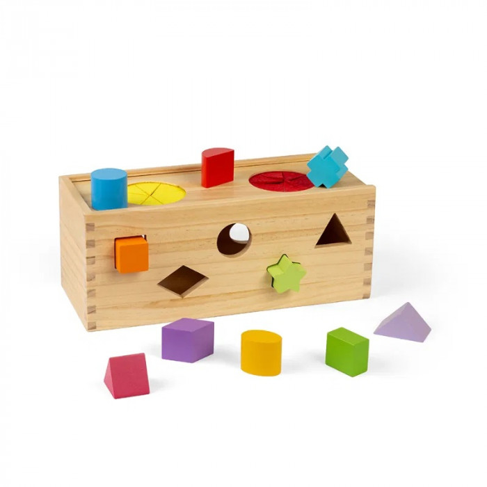Bigjigs Toys Vkladanie a triedenie Tajomná krabička
