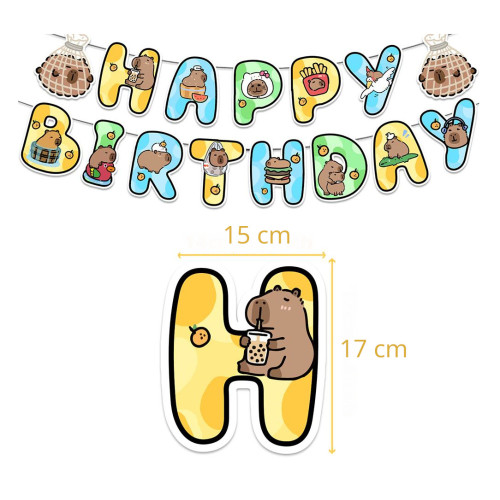Veľká narodeninová sada Capybara 42ks