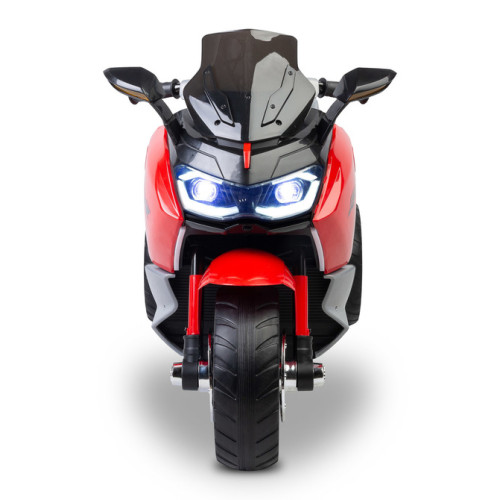 Elektrická trojkolka pre deti TOYZ – 2 motory, LED, USB, červená
