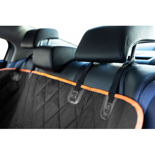 Ochranná autodečka pre psa 200 × 143 cm – vodoodpudivá, na zadné sedadlá, čierna