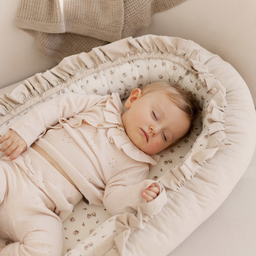 Hniezdočko pre bábätko, bavlnené, obojstranné, Rose, béžové