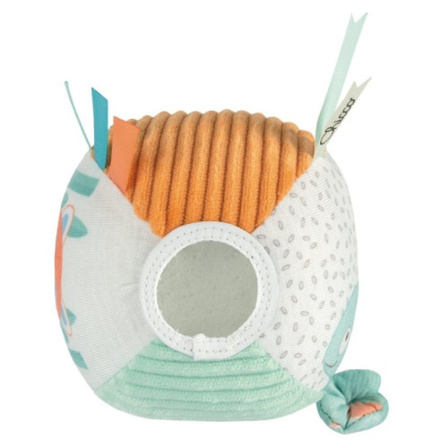 CHICCO My Sweet Doudou senzorická loptička Panda a Chameleon, hrkálka so zrkadielkom