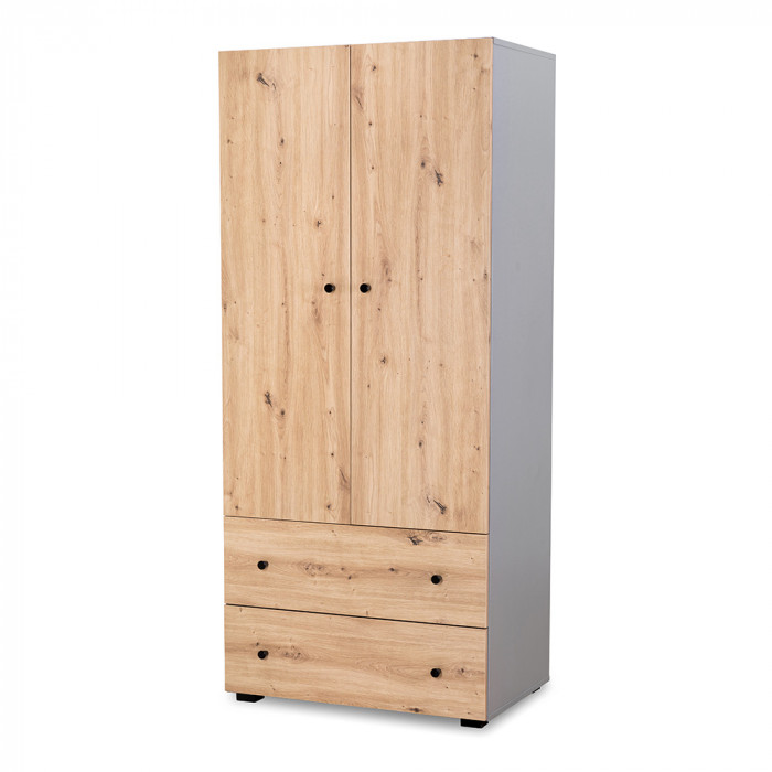 Skriňa Paula - grafit/dub