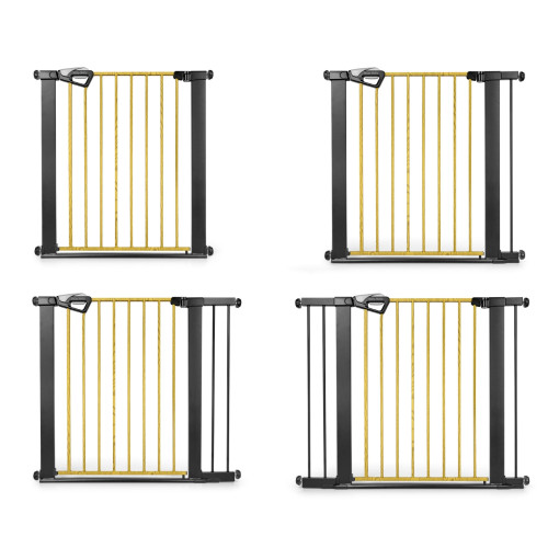Detská bezpečnostná zábrana GUARDY 104 cm – bránka na schody a dvere (76–104 cm), čierna