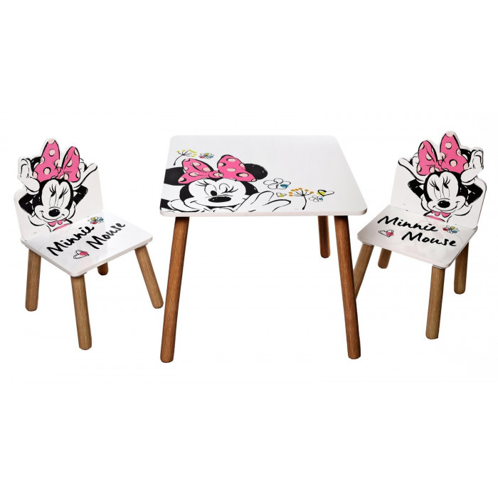 Arditex Detský stôl so stoličkami Minnie Mouse