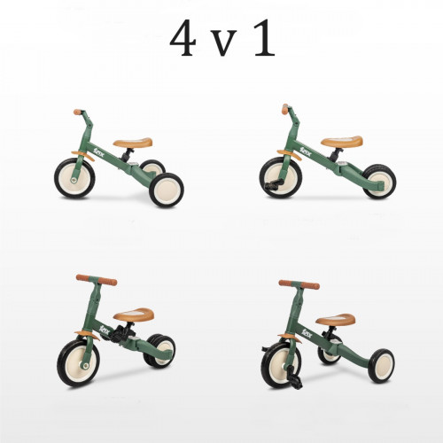 Multifunkčné detské odrážadlo a bicykel 4v1 Fox - sívé
