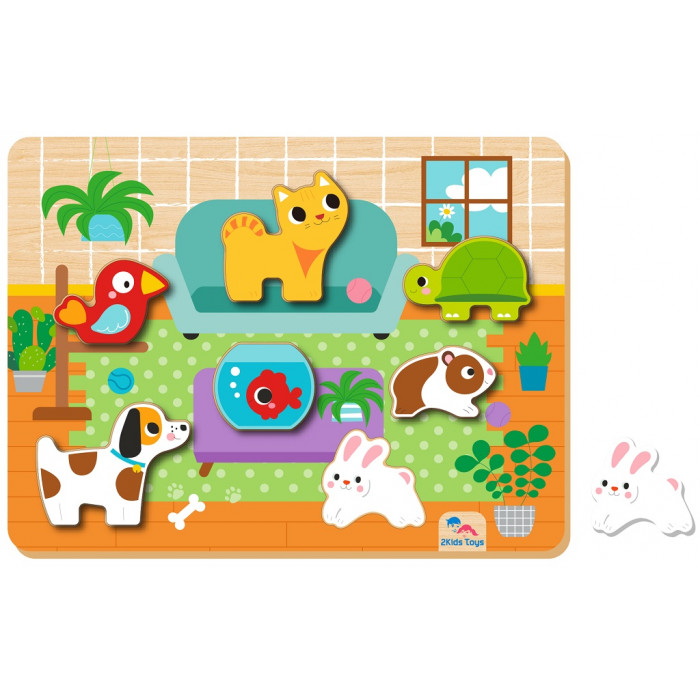 Vkládacie puzzle Maznáčikovia, 8 dielov