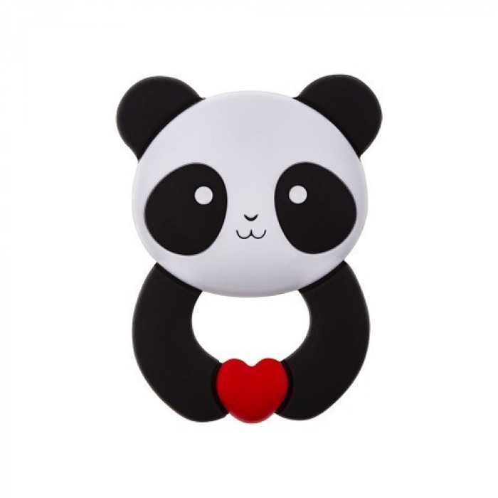 Silikónové hrkátko PANDA závesné – hrkátko pre bábätko bez BPA