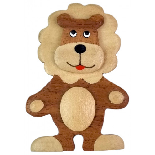 2Kids Toys Drevená magnetka veľká Lev stojaci