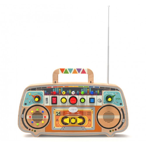 Montessori Activity board Drevené FM rádio