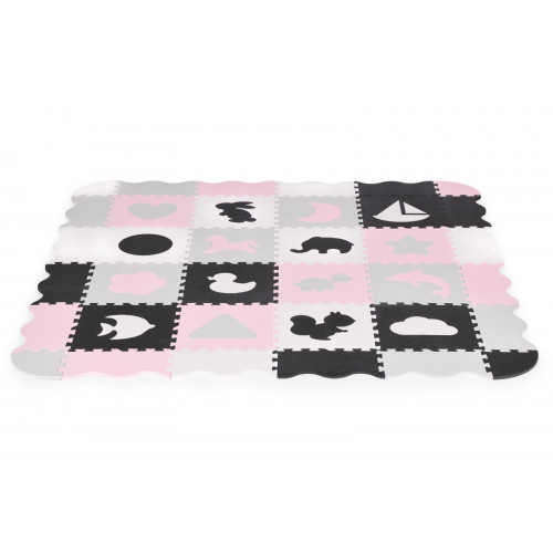 Pěnové puzzle pre deti, podložka Tvary a zvieratká