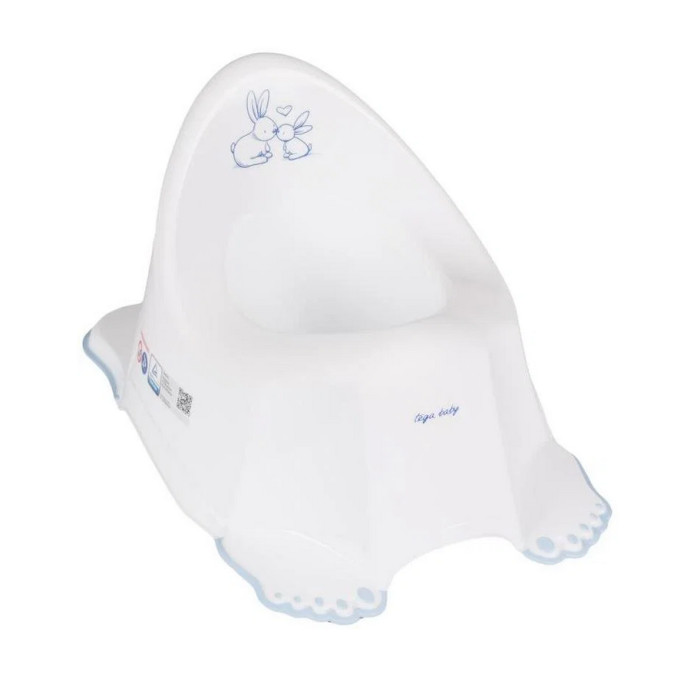 Detský nočník s melódiou protišmykový ergonomický Králičky - biely
