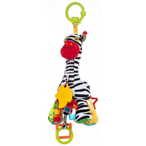 Bali Bazoo Závesná hračka do kočíka Zebra Zoya s melódiou, biela/ čierna