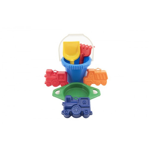 Teddies Vedro sitko lopatka hrabličky 3 bábovky plast v sieťke 20x28x12cm 12m +