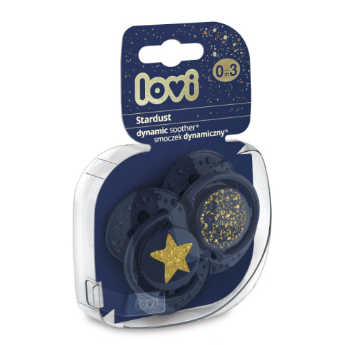 Cumlík LOVI Stardust dynamický 0-3m, 2 ks, modrý