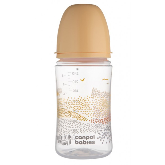 Antikoliková fľaštička EasyStart 240ml MOUNTAINS - béžová