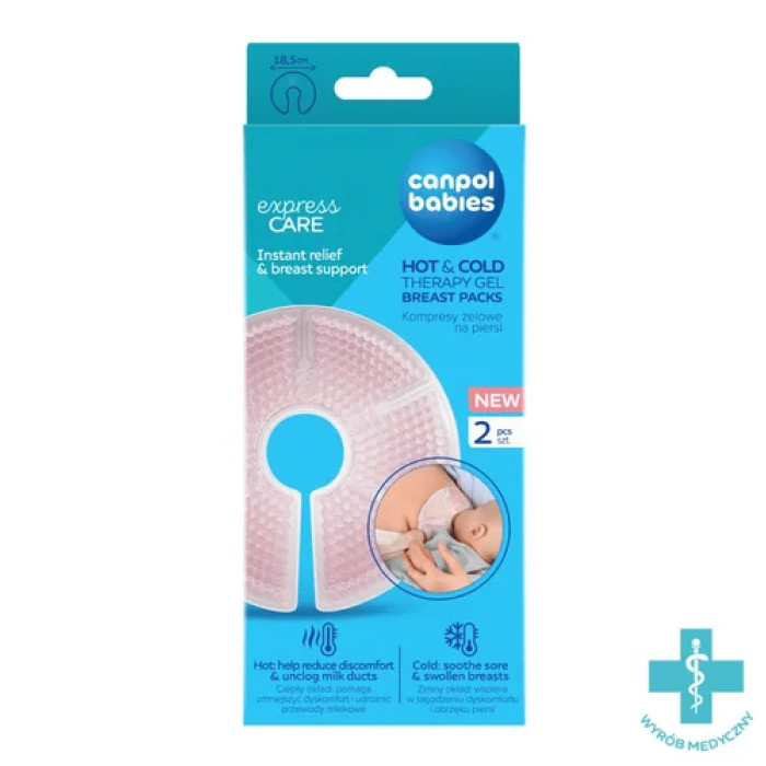 Gélové obklady na prsia Canpol babies 2 ks, teplý, studený obklad