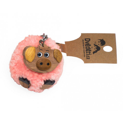 2Kids Toys Drevená kľúčenka brmbolec Prasa