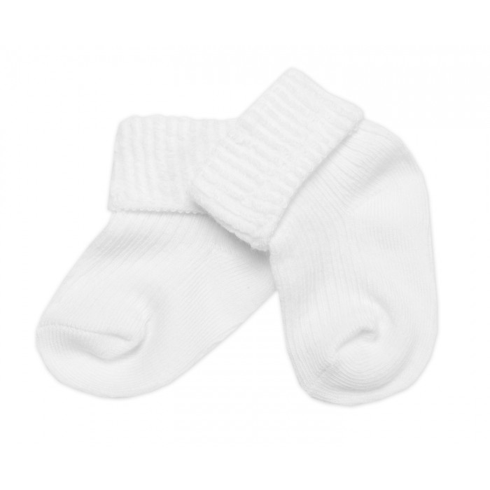 Dojčenské ponožky, Baby Nellys, biele, veľ. 6-9 m