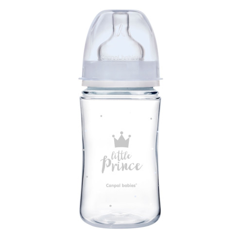 Darčeková sada Little Prince Canpol Babies 6-18m - fľaštička, cumlíky, retiazka + taška za