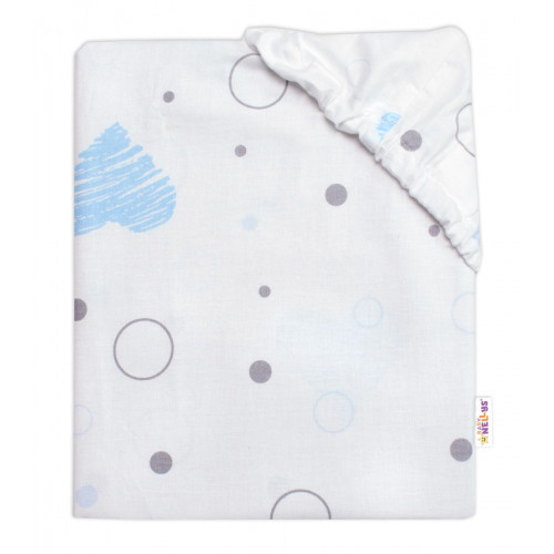 Súprava do postieľky 6D, I love Boy, Baby Nellys 135x100cm, biela/modrá