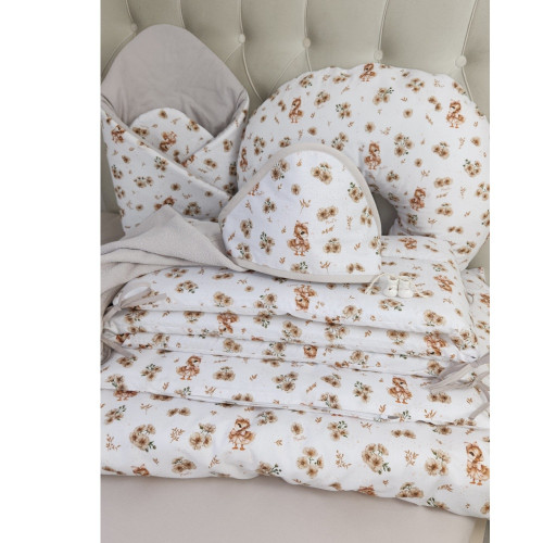 Vankúš na dojčenie/relaxačná poduška, bavlna, 185 cm, Kačičky - biela, béžová