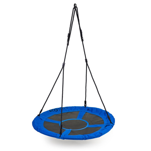 Záhradná hojdačka pre deti bocianie hniezdo 100 cm - čierna, modrá