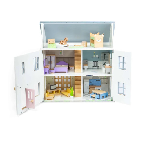 Bigjigs Toys Sada drevený nábytok do domčeka pre bábiky