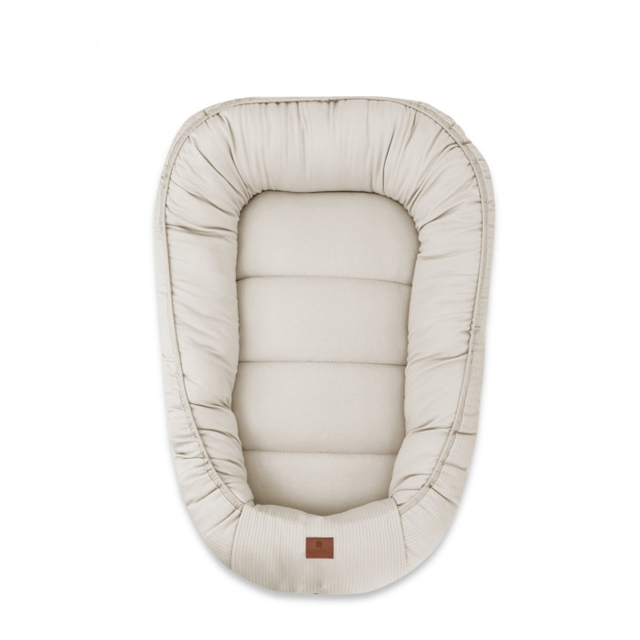 Kokon pre novorodencov MimiNu Soft 75×55 cm – 100% bavlna, 0–6 mesiacov - béžový