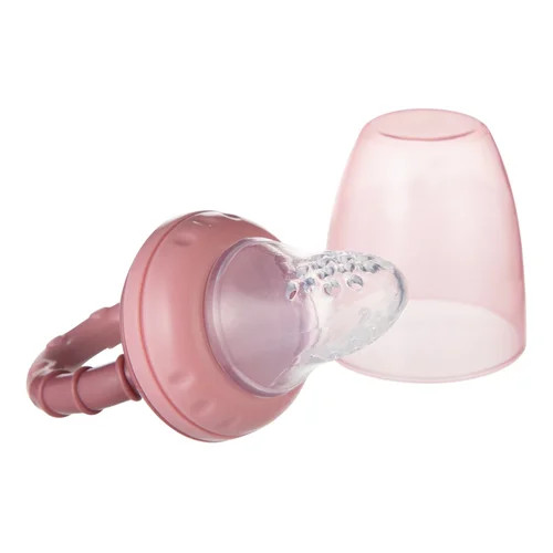 Silikónová kŕmna sieťka pre bábätko – sieťka na ovocie a príkrmy 6m+, ružová