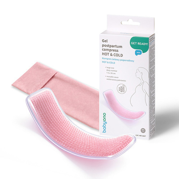 Popôrodný gélový kompres BabyOno Hot & Cold 7,5×30 cm na teplé aj studené zábaly