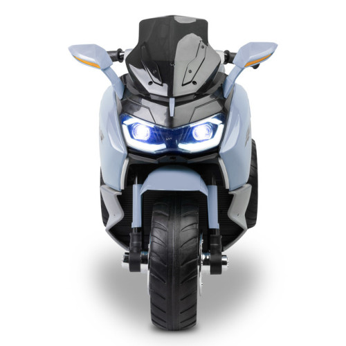 Elektrická trojkolka pre deti TOYZ – 2 motory, LED, USB, modrá