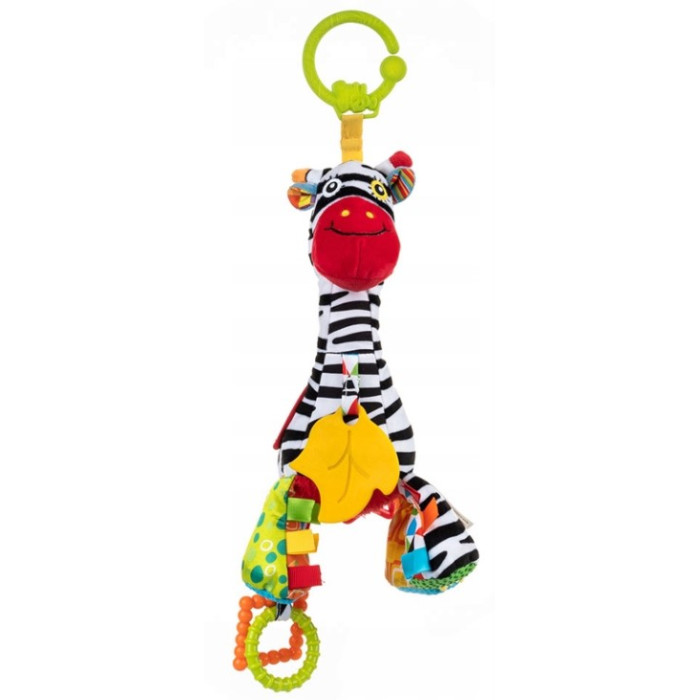 Bali Bazoo Závesná hračka do kočíka Zebra Zoya s melódiou, biela/ čierna