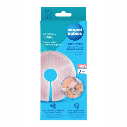 Gélové obklady na prsia Canpol babies 2 ks, teplý, studený obklad