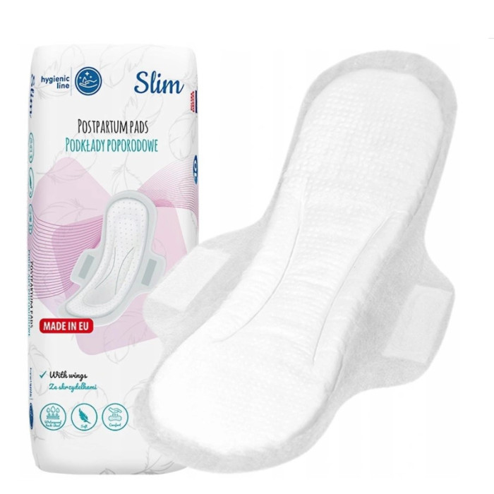 Popôrodné hygienické slim vložky - 10 ks, Akuku