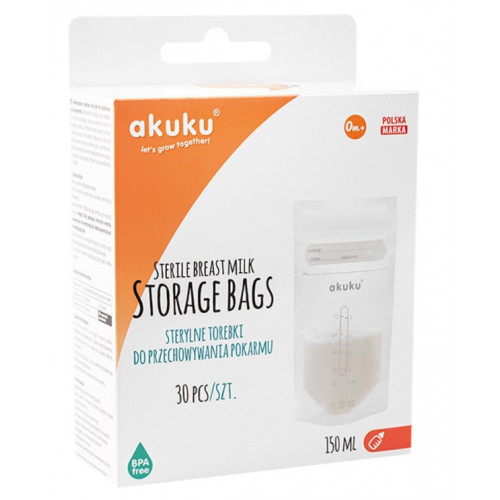 Jednorazové sterilné sáčky na skladovanie pokrmov - 150 ml, 30 ks