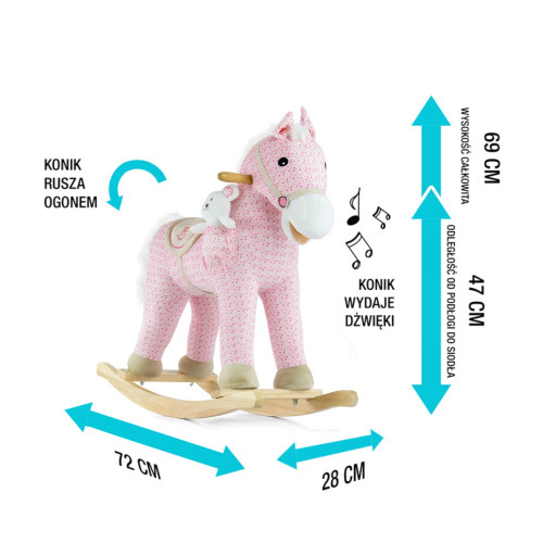 Hojdací koník Pony Pink – Milly Mally