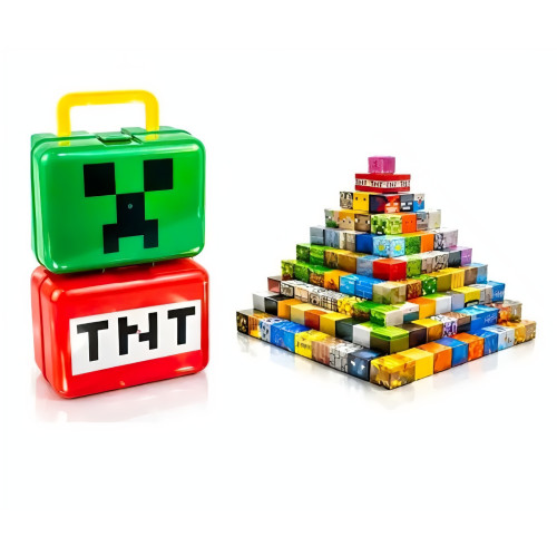 Magnetická stavebnica Minecraft Creeper box 98ks