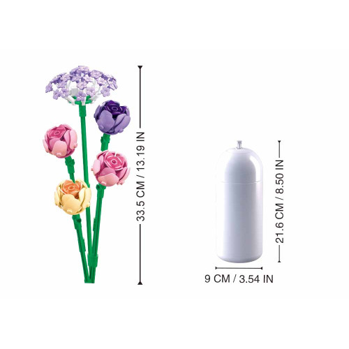 Sluban Flowers M38-B1101-17 Pivonky vo váze