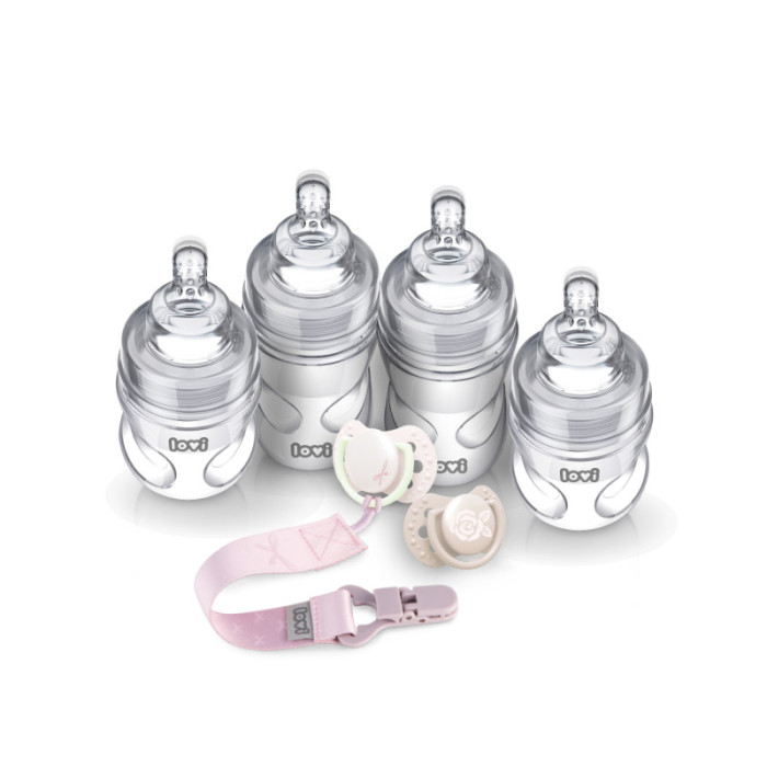 LOVI Baby Shower Girl Sada pre novorodenca 0m+ | Fľaštičky, cumlíky a výbavička pre bábätk