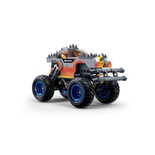 luban Power Bricks Naťahovací Strieborný ohnivák Off-road Monster