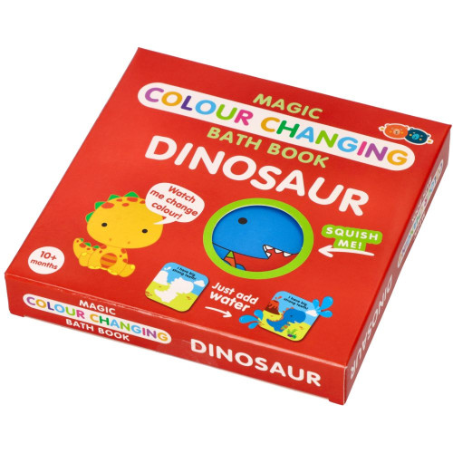 Kúzelná knižka do vane Barney&Buddy - Dinosaurus - červená