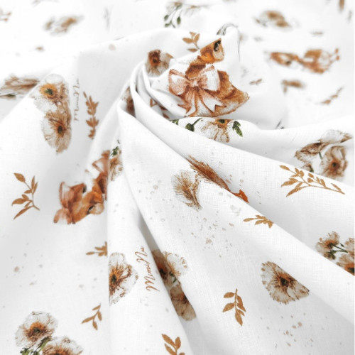 Novorodenecká zavinovačka, bavlna, Kačički - biela, béžová