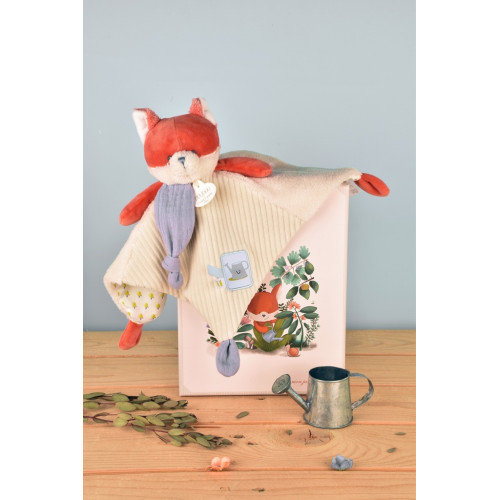 Doudou Darčeková sada Plyšový muchláčik líška Romarin 27 cm