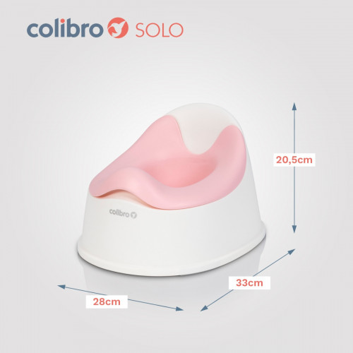 Detský nočník, ergonomický Solo cool – ruzový, biely